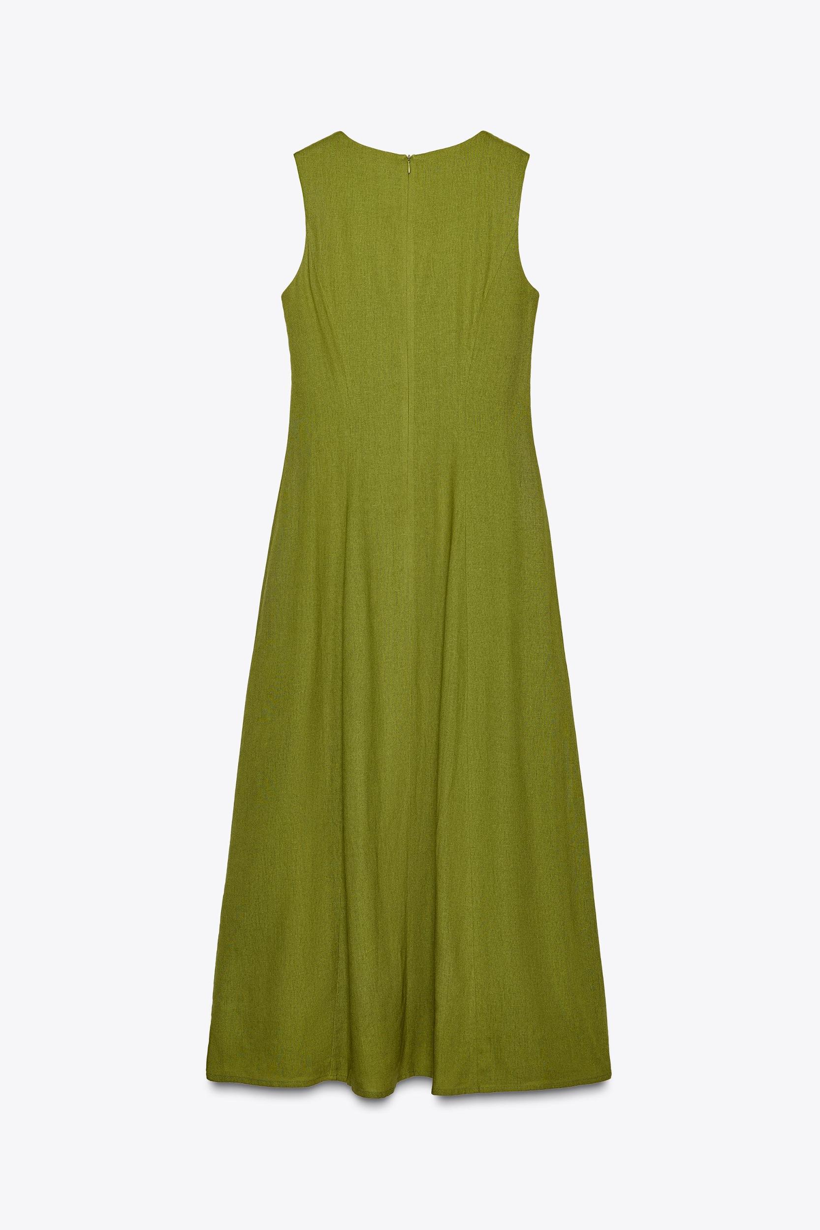 LINEN MIDI DRESS Product Image