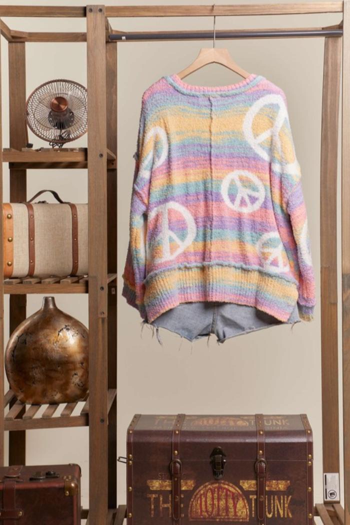 Peace Print Sweater Product Image