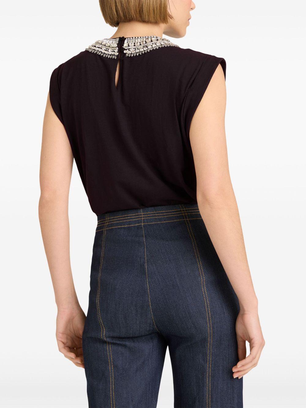 Bella necklace-embellished T-shirt Product Image