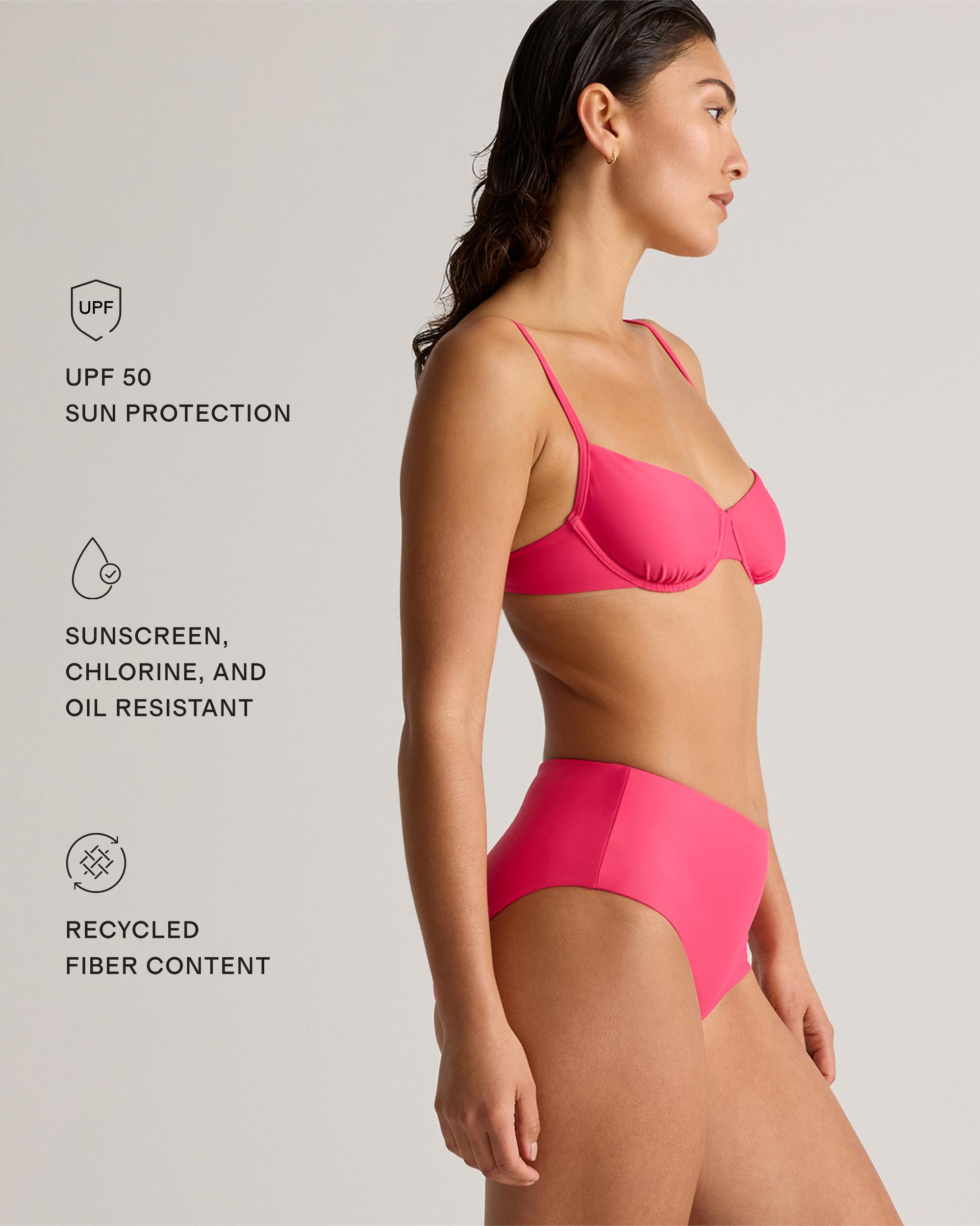 Quince | Women's Italian Demi Bikini Top 78% Recycled Polyamide, 22% Spandex Product Image