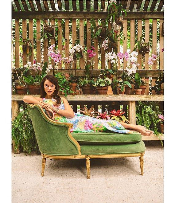Lilly Pulitzer Sarabeth Bright Delight Patch Print Round Neck Sleeveless Maxi Dress Product Image