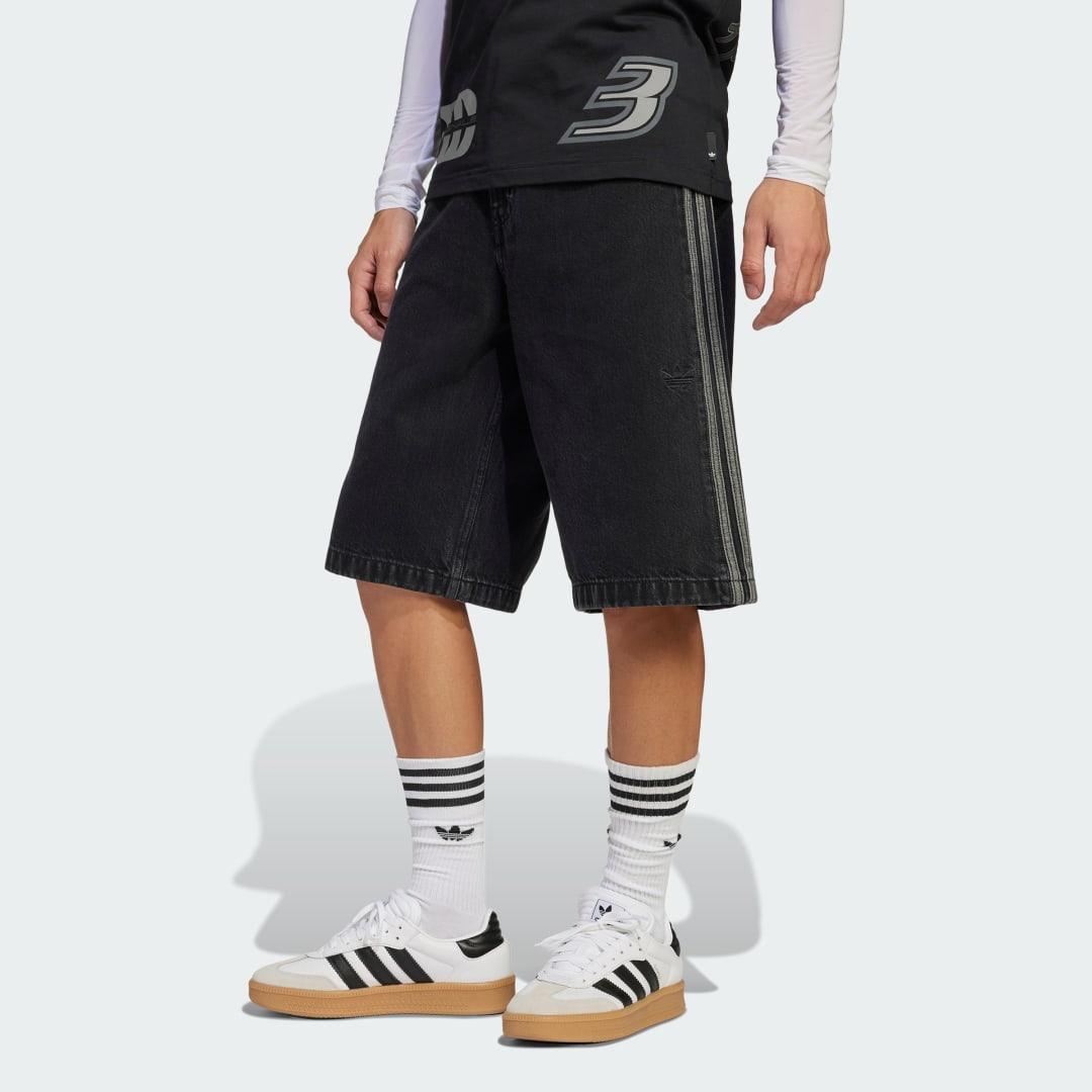 Mens adidas Originals adicolor Firebird Denim Shorts Product Image
