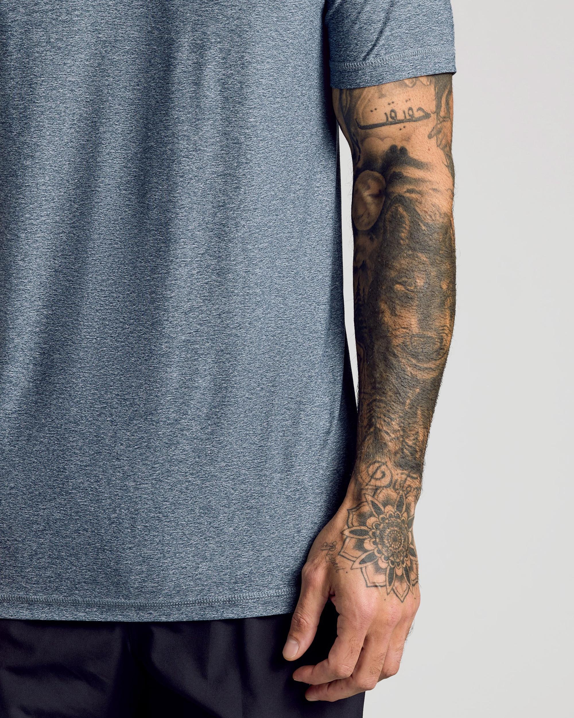 Heather Navy Active Crew Neck Tee Product Image