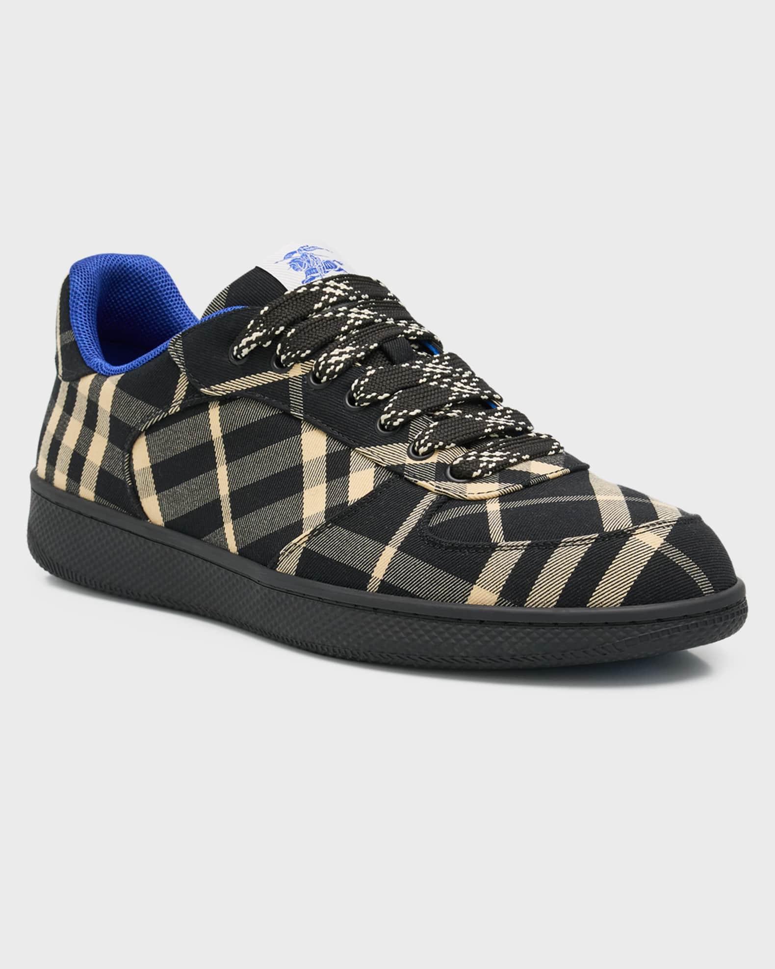 Men's Check Low-Top Sneakers Product Image