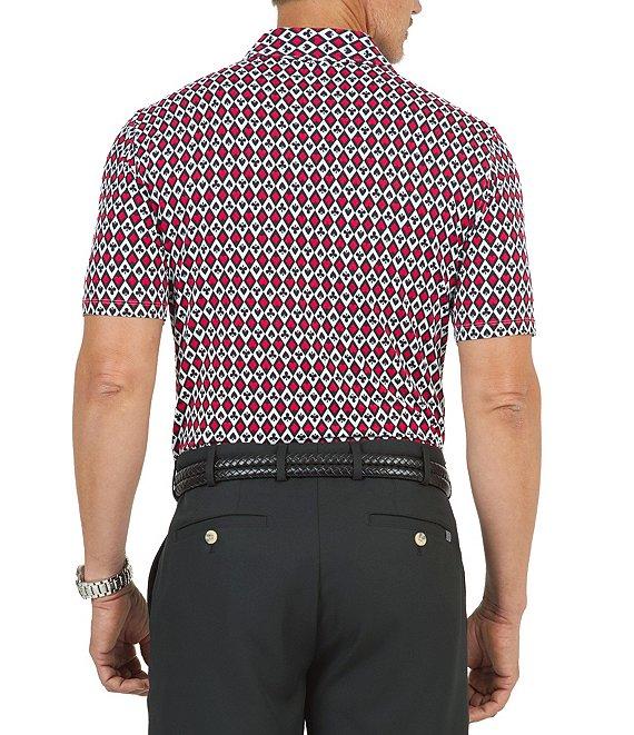 IBKUL Casino Royale Printed Short Sleeve Polo Shirt Product Image