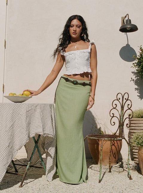 Sophia Maxi Skirt Green Product Image
