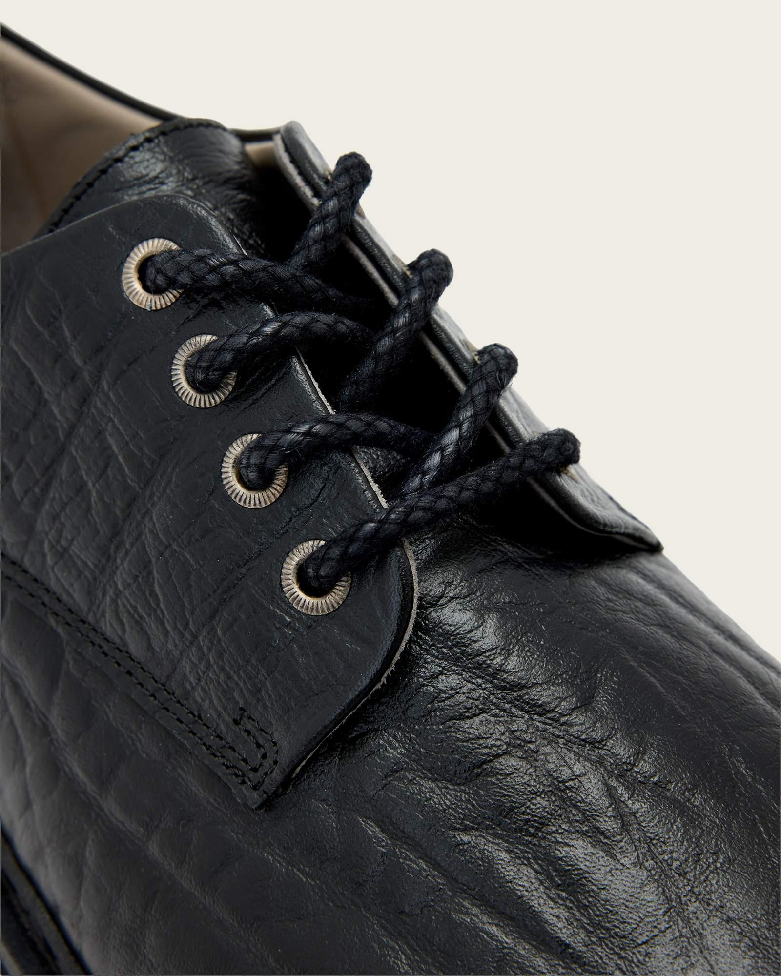 Skiff Derby Shoes BLACK GRAIN | ALLSAINTS US Product Image