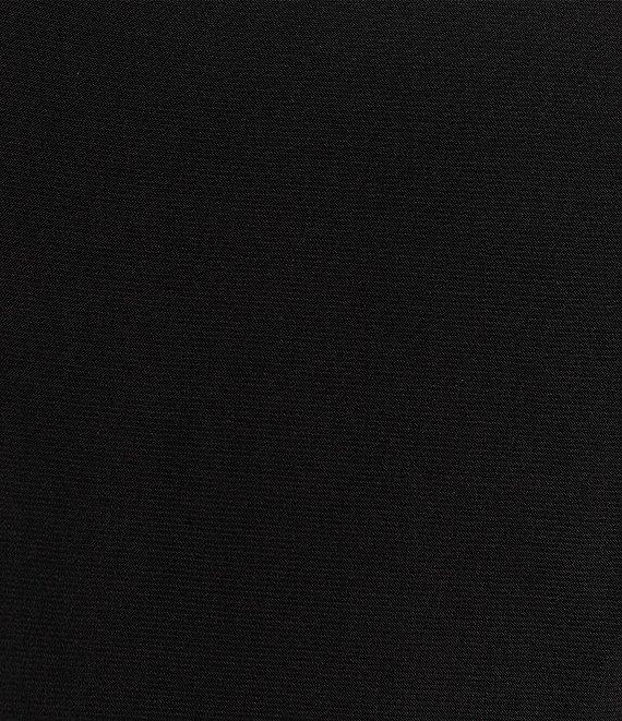 Marina Boat Neck Long Beaded Elastic Cuff Sleeve Matte Jersey Back Slit Sheath Gown Product Image