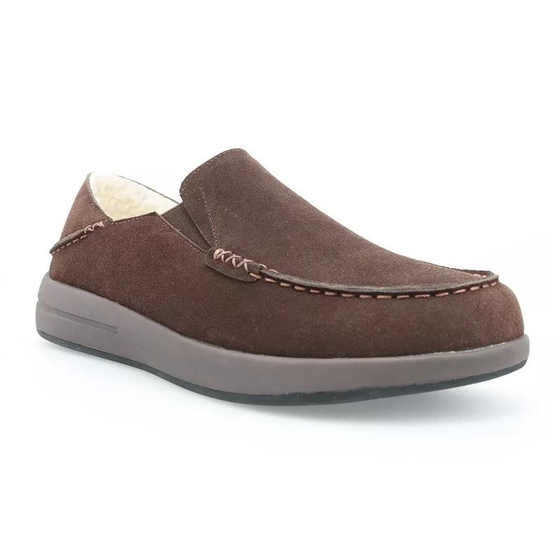 Propet Edsel Men's Suede Moccasin Slippers,  Product Image