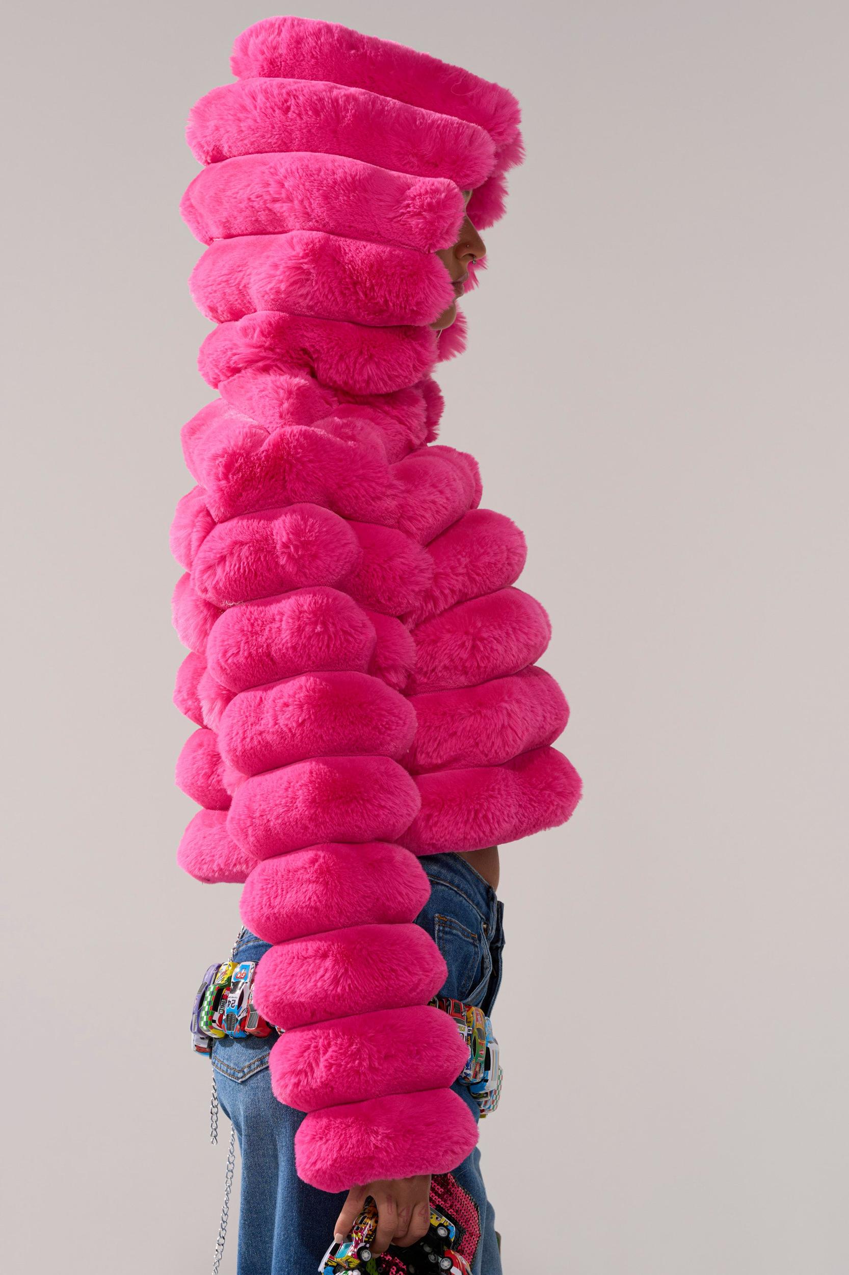POPCORN FAUX FUR IN PINK Product Image