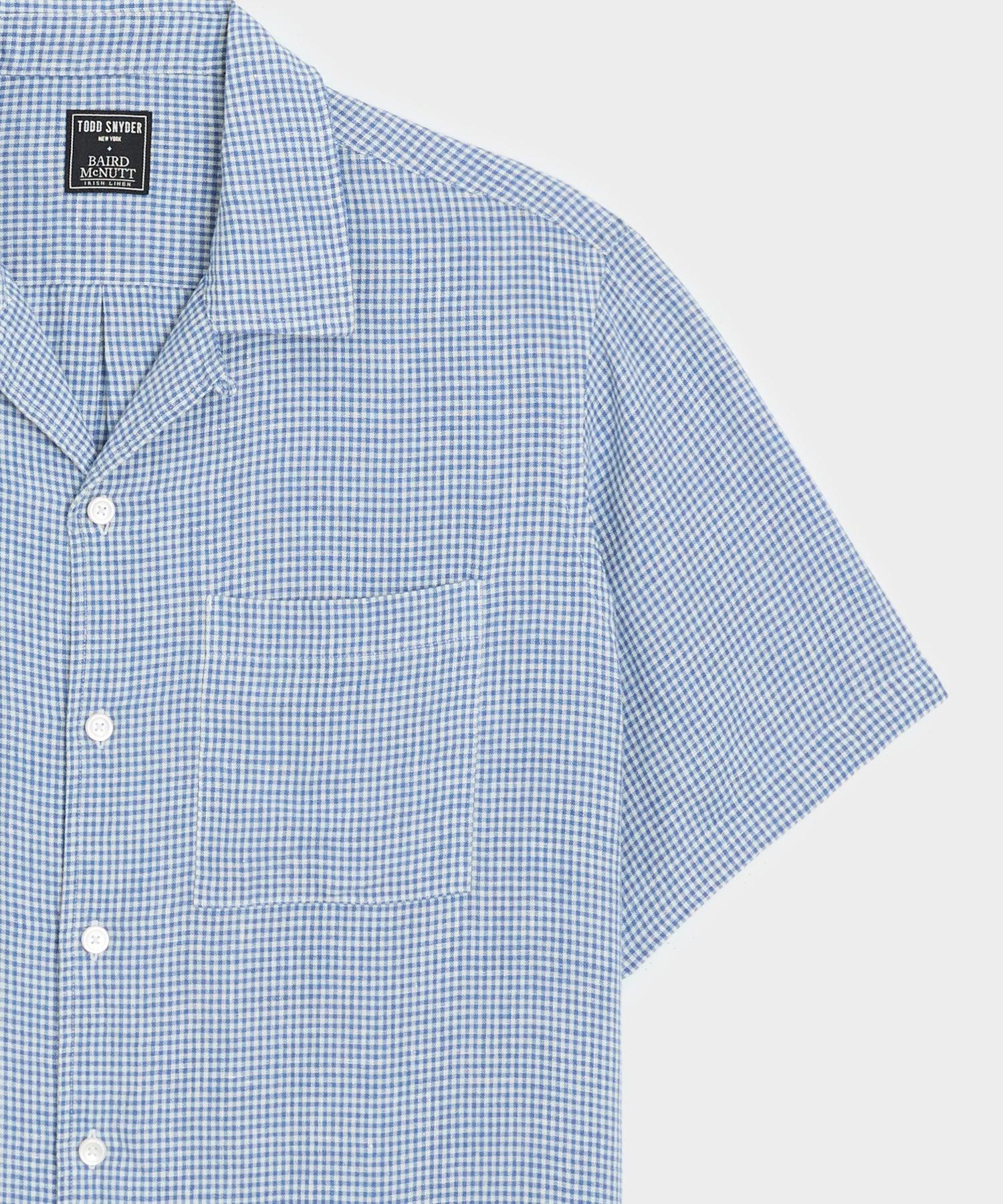 Cropped Sea Soft Irish Linen Camp Collar Shirt Product Image