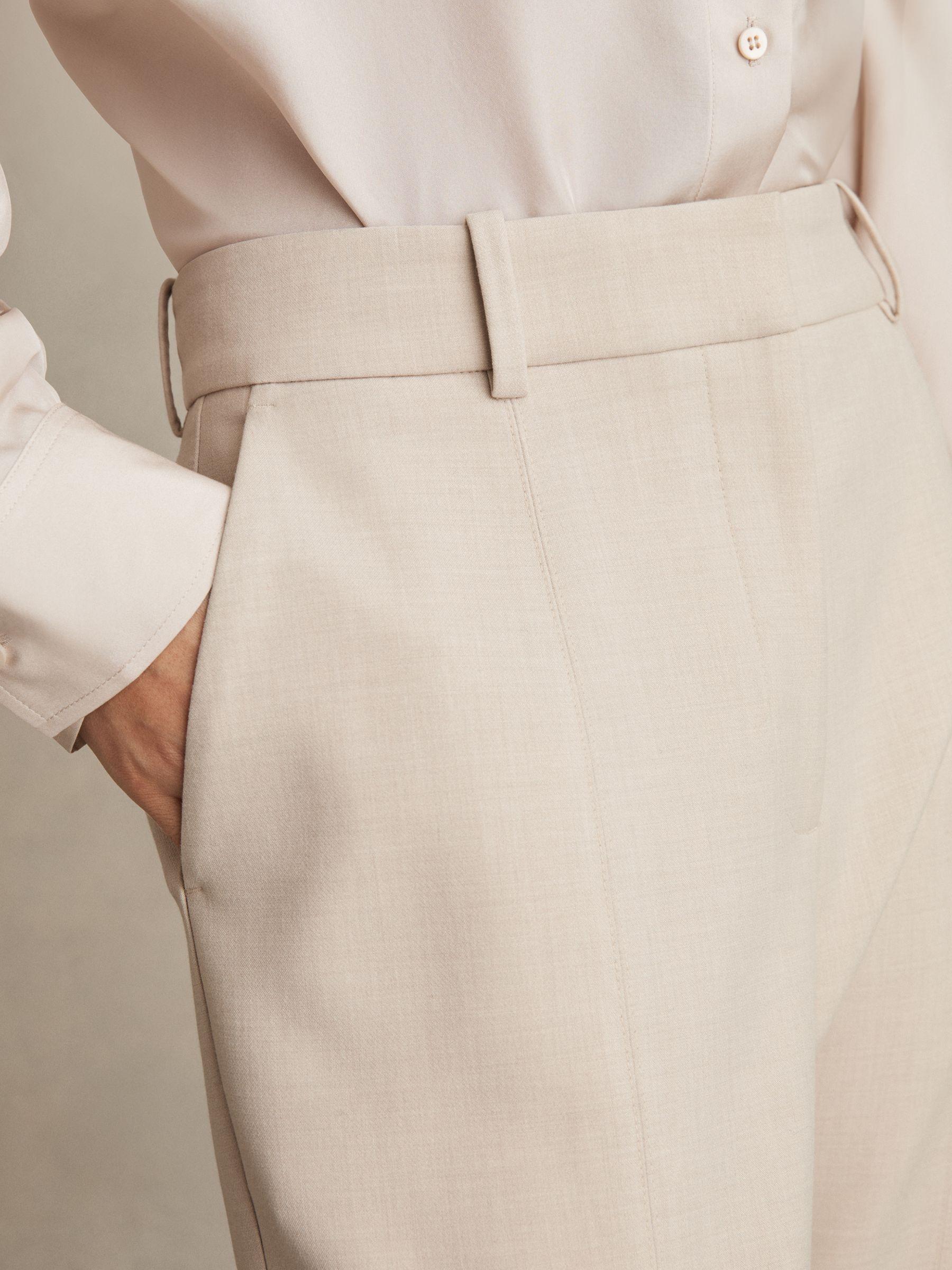 Flared Tailored Trousers in Neutral Product Image
