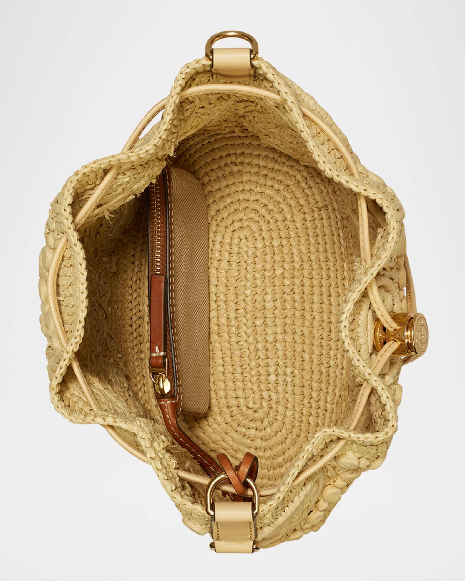 T Monogram Raffia Bucket Bag Product Image