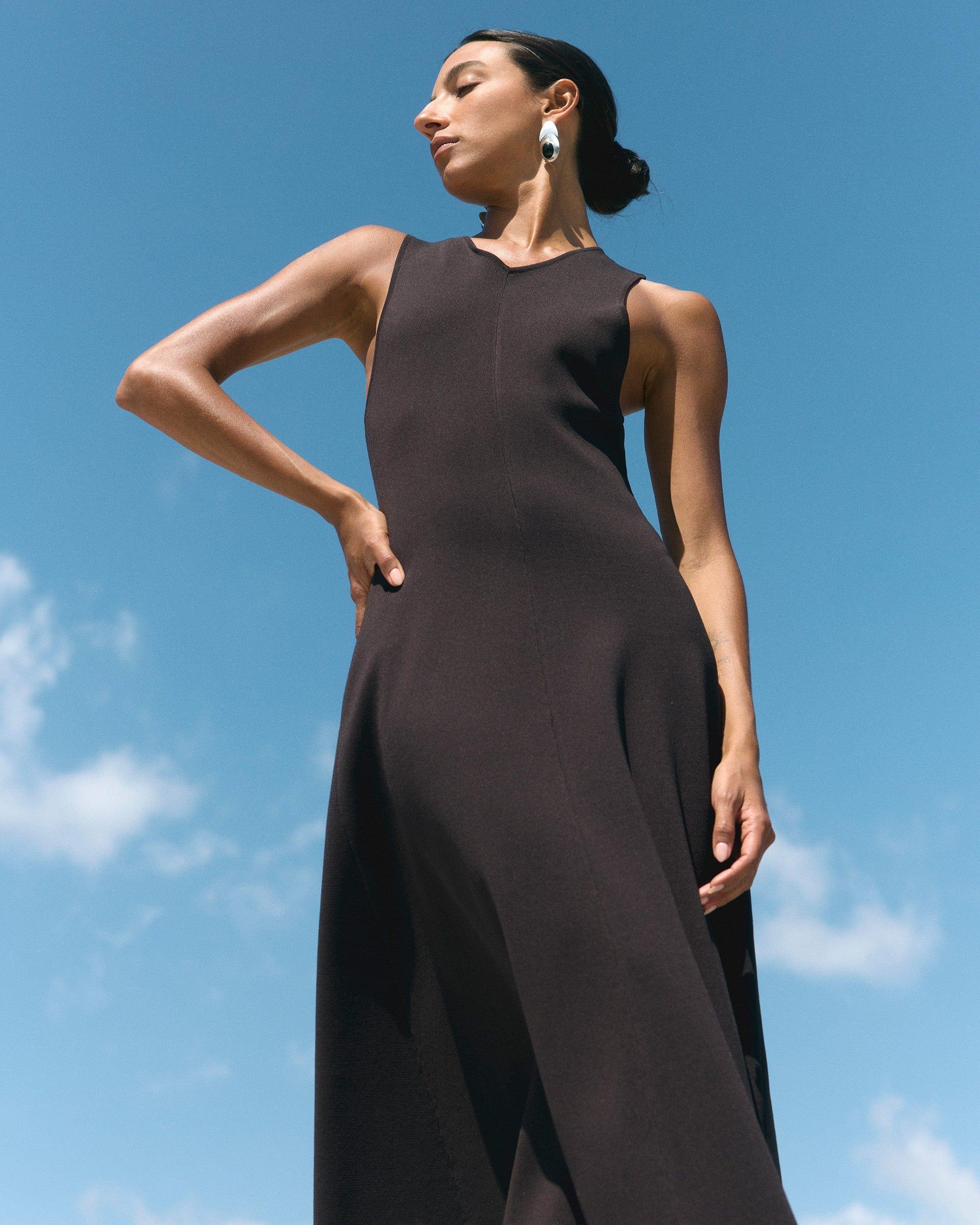 Enya Cinch-Waist Knit Dress Product Image