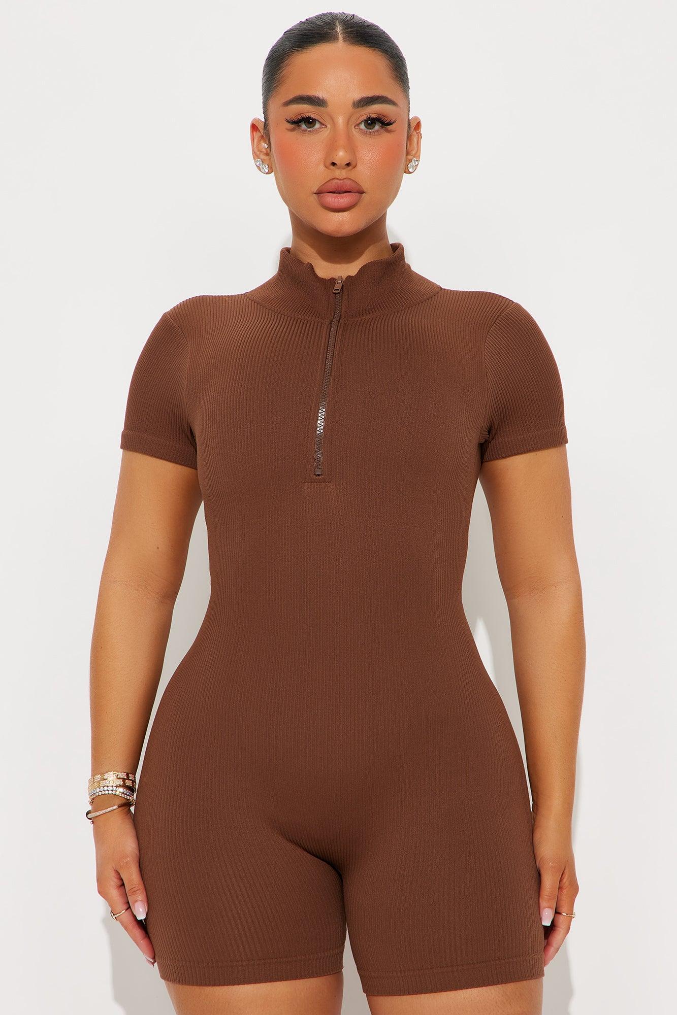 Daily Steps Active Romper - Mocha Product Image