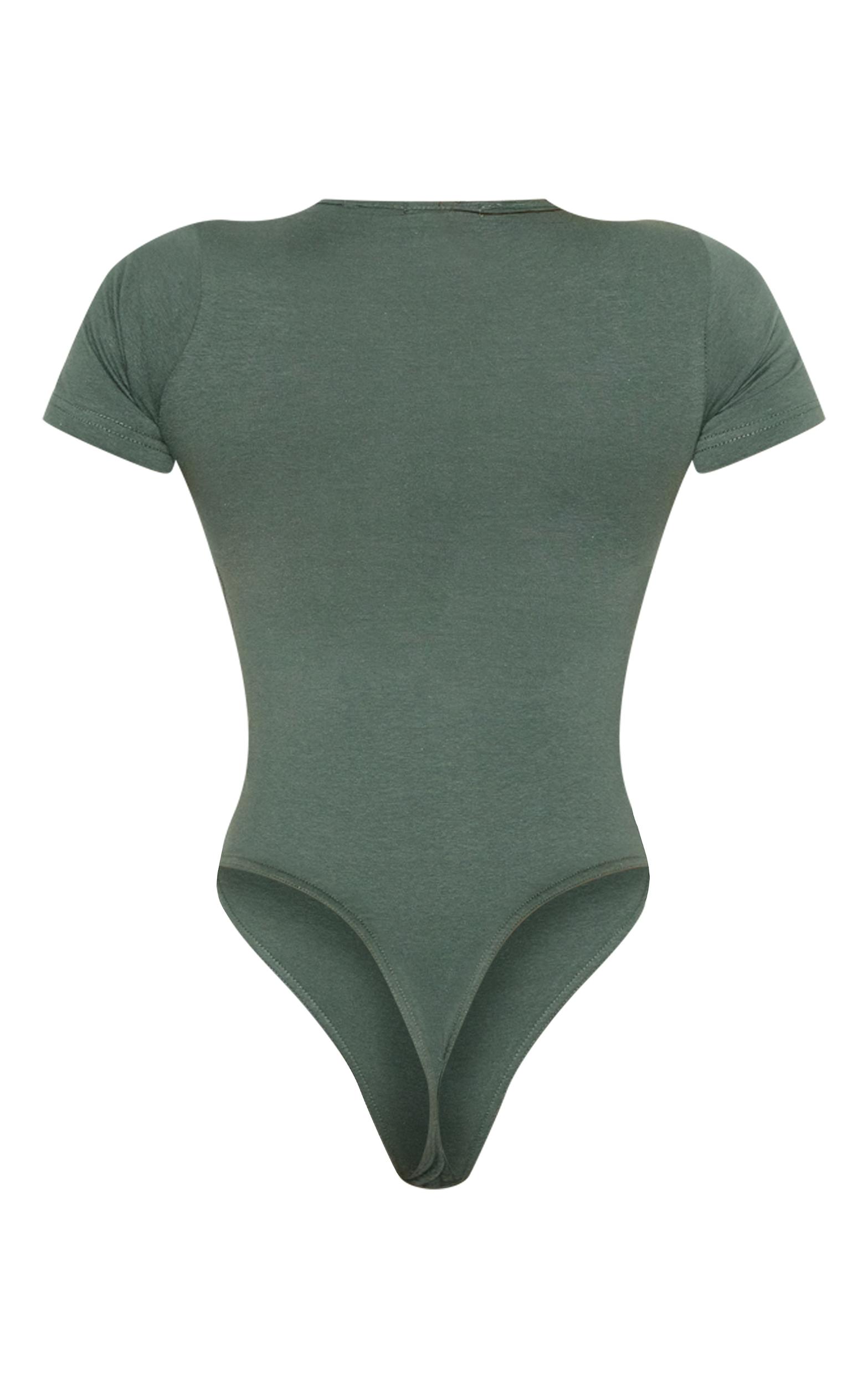 PRETTYLITTLETHING Sea Green Logo Short Sleeved Bodysuit Product Image