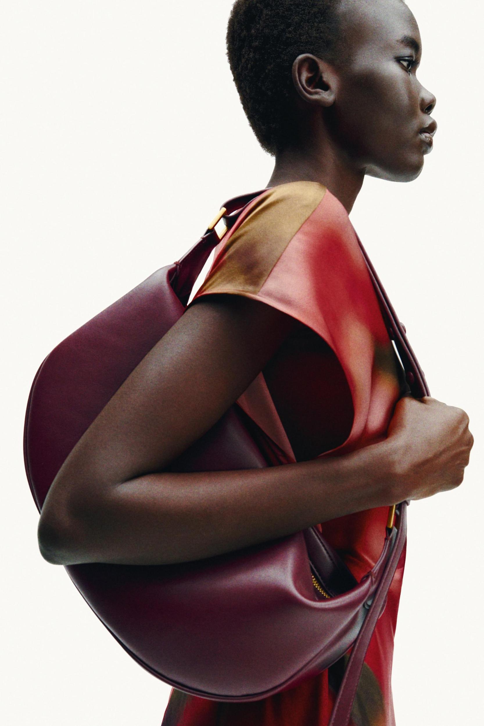 PRINTED SATIN EFFECT MIDI DRESS Product Image