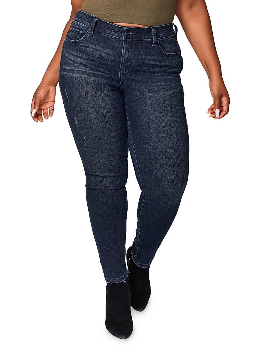 Womens Juliet Mid-Rise Skinny Jeans Product Image