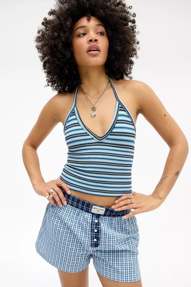 Out From Under Blue Andi Stripe Halter Top Product Image