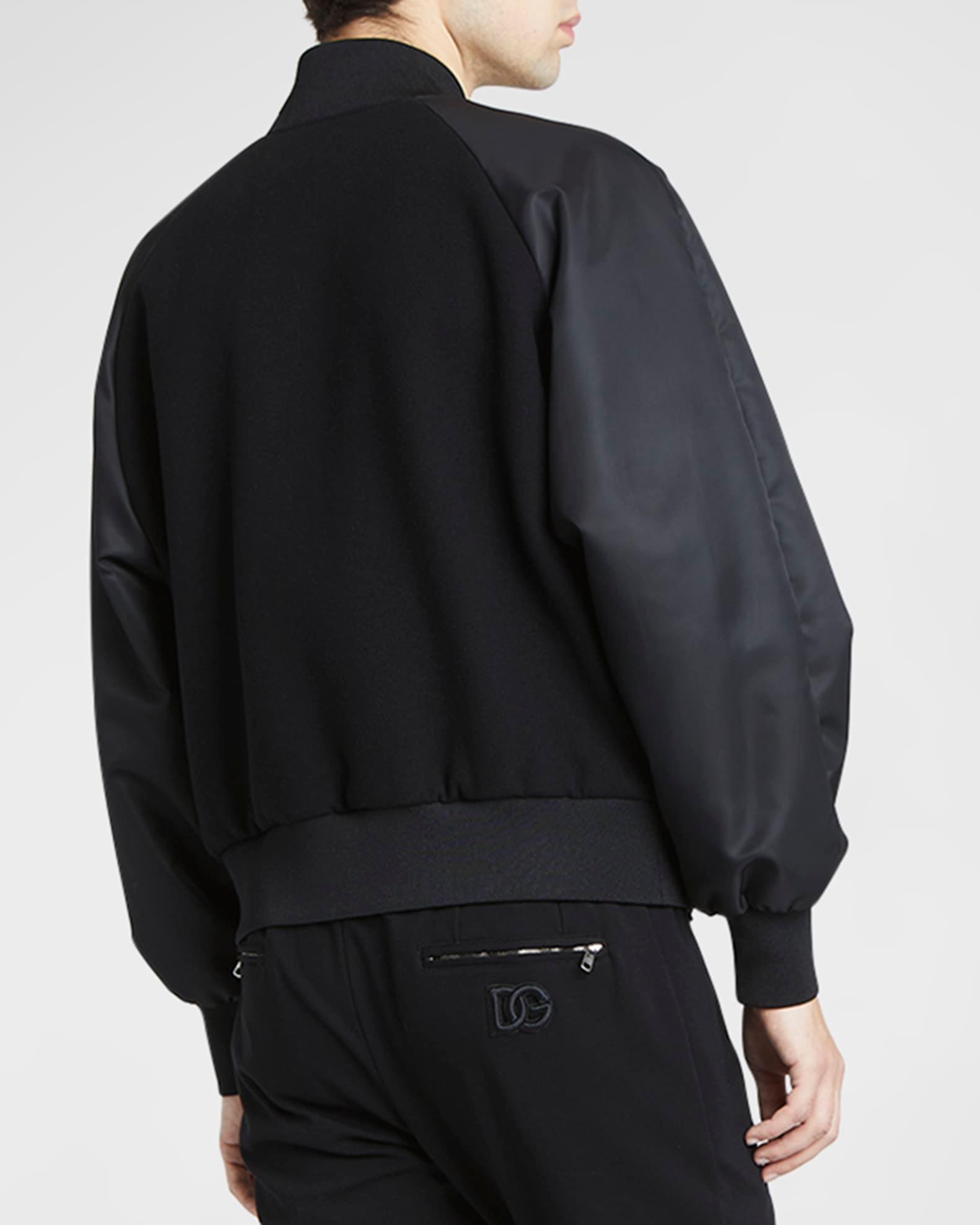 Men's Bomber Jacket with Logo Plaque Product Image