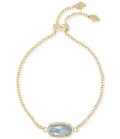 Kendra Scott Elaina Gold Adjustable Chain Bracelet in | Dichroic Glass Product Image