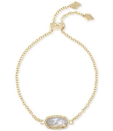 Kendra Scott Elaina Gold Adjustable Chain Bracelet in | Dichroic Glass Product Image