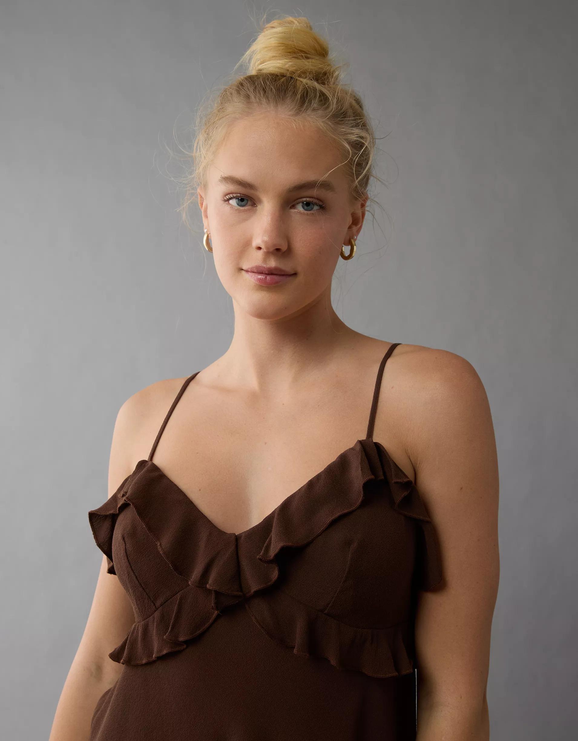 AE Ruffle Mini Slip Dress Product Image