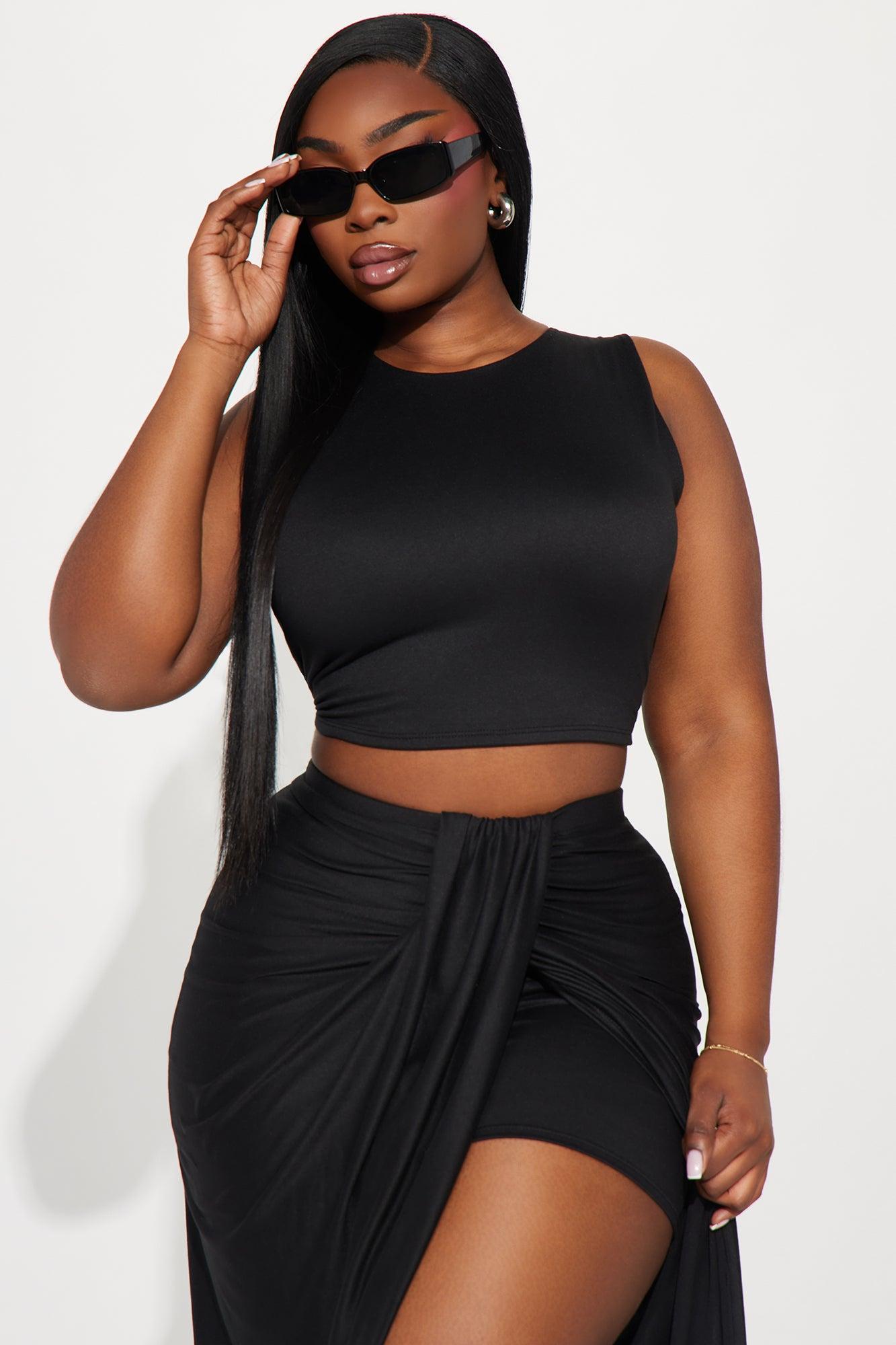 Lanie Maxi Skirt Set - Black Product Image