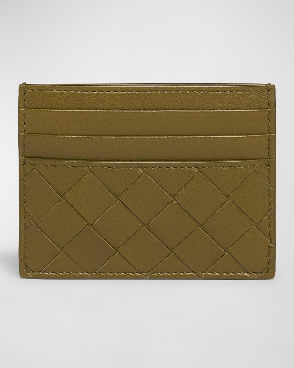 Womens Intrecciato Leather Card Case Product Image