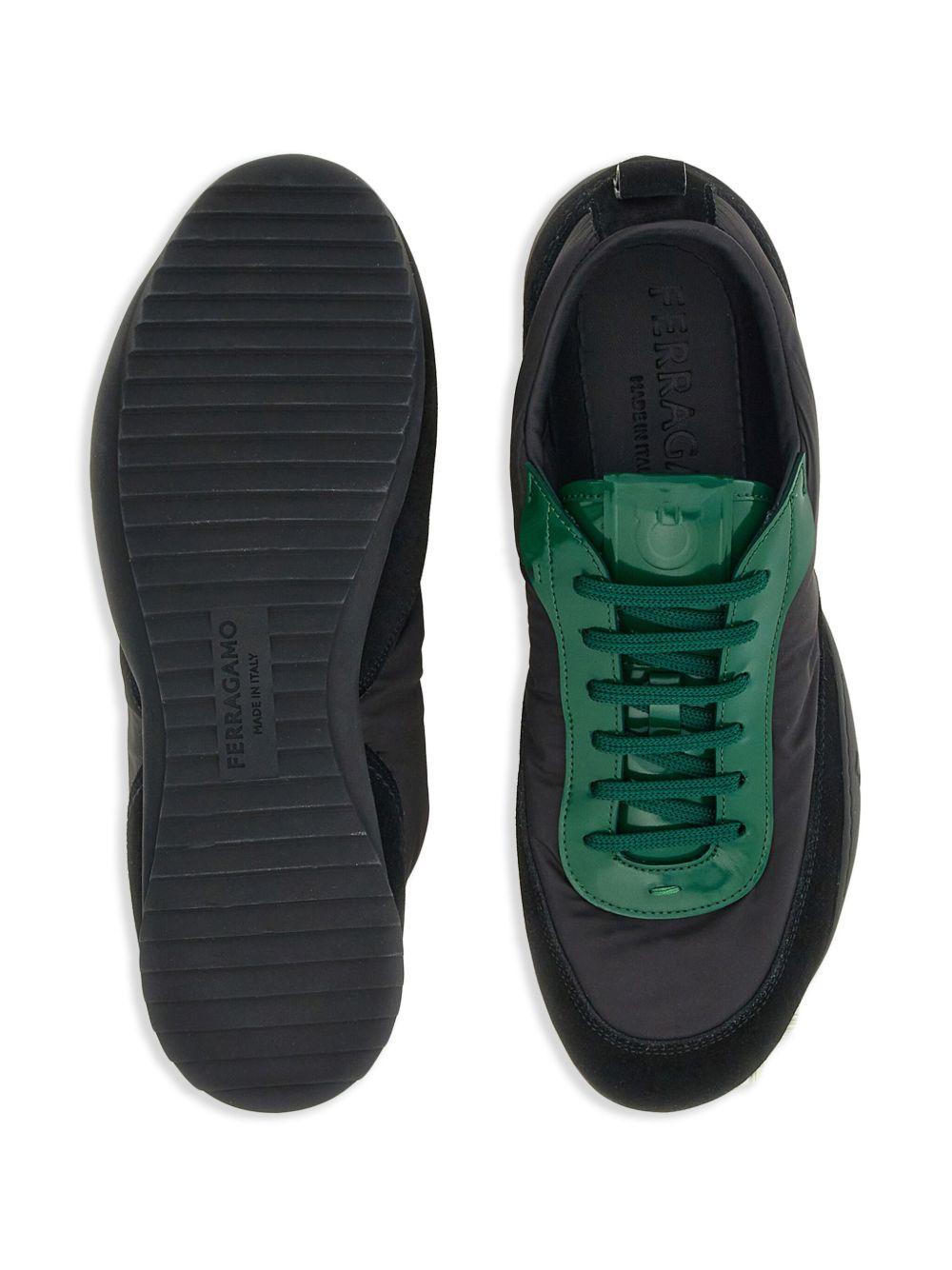 leather-trim lace-up sneakers Product Image