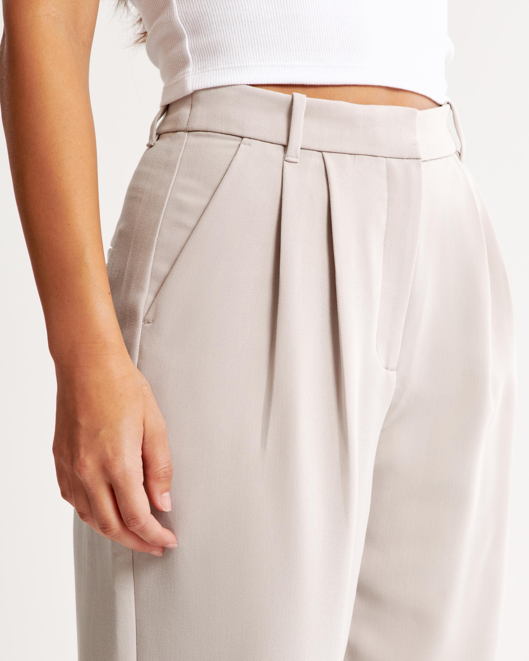 Curve Love A&F Sloane Tailored Wide Leg Pant Product Image