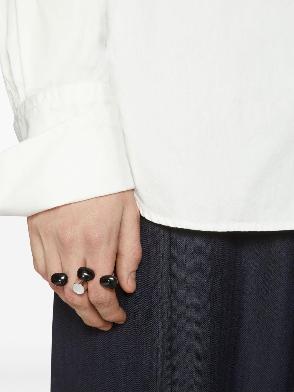 gemstone-embellished open ring set Product Image