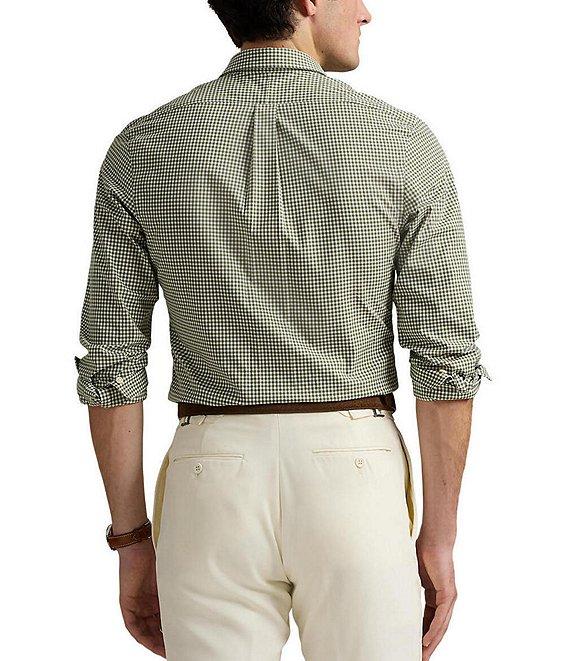 Polo Ralph Lauren Slim Fit Gingham Stretch Poplin Long Sleeve Woven Shirt Product Image
