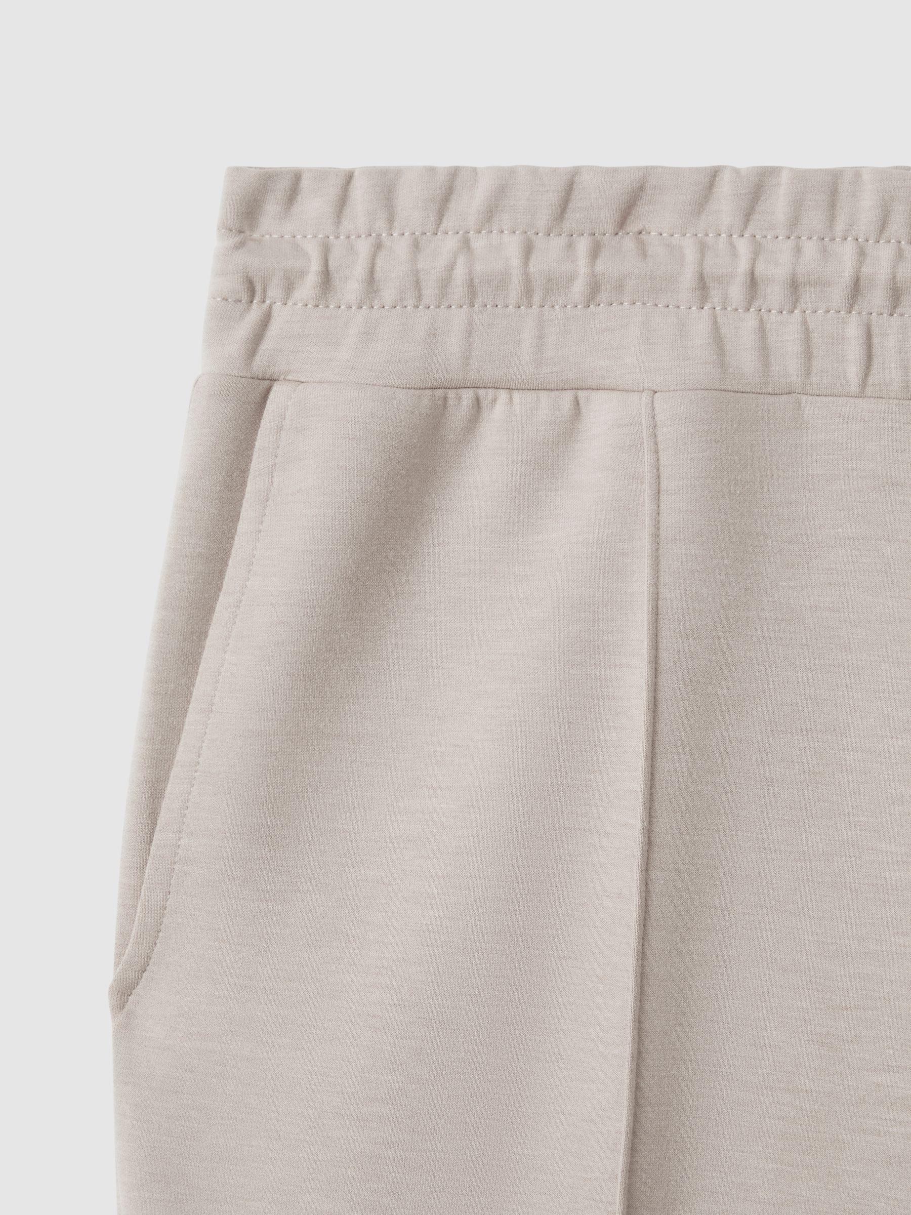 Interlock Jersey Drawstring Joggers in Oatmeal Product Image