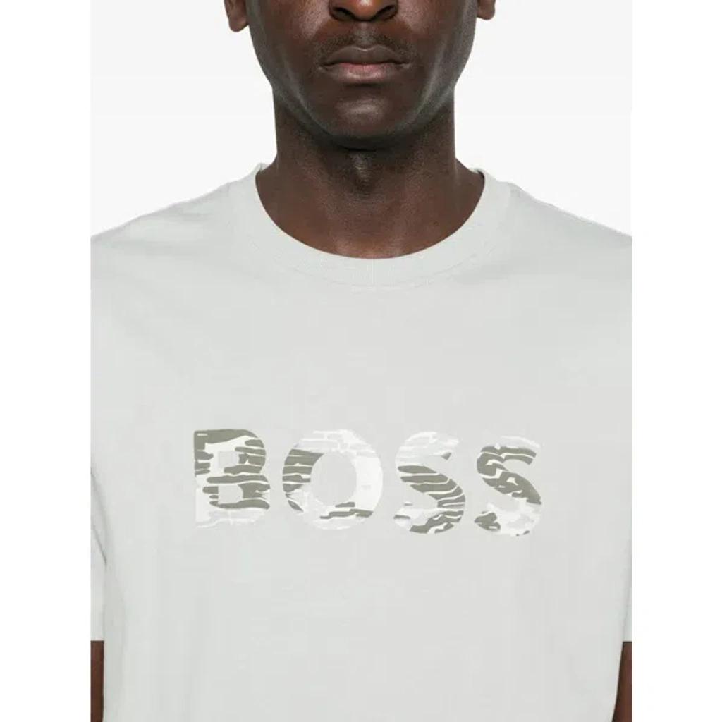 HUGO BOSS Logo-detail T-shirt In Gray Product Image