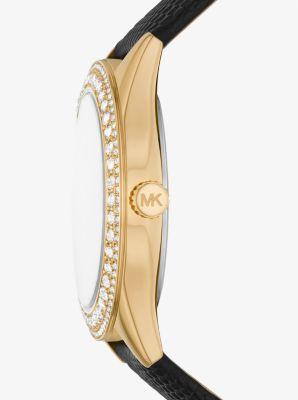 Harlowe Pavé Gold-Tone and Lizard Embossed Leather Strap Product Image