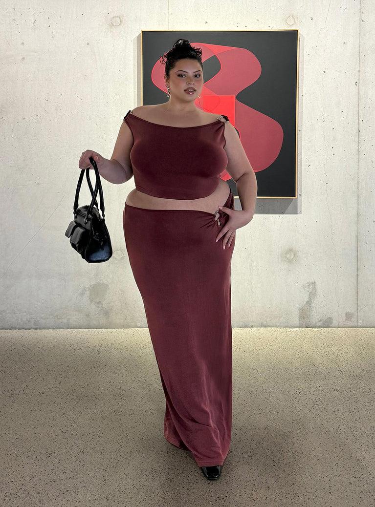 Whiley Maxi Skirt Mauve Curve Product Image