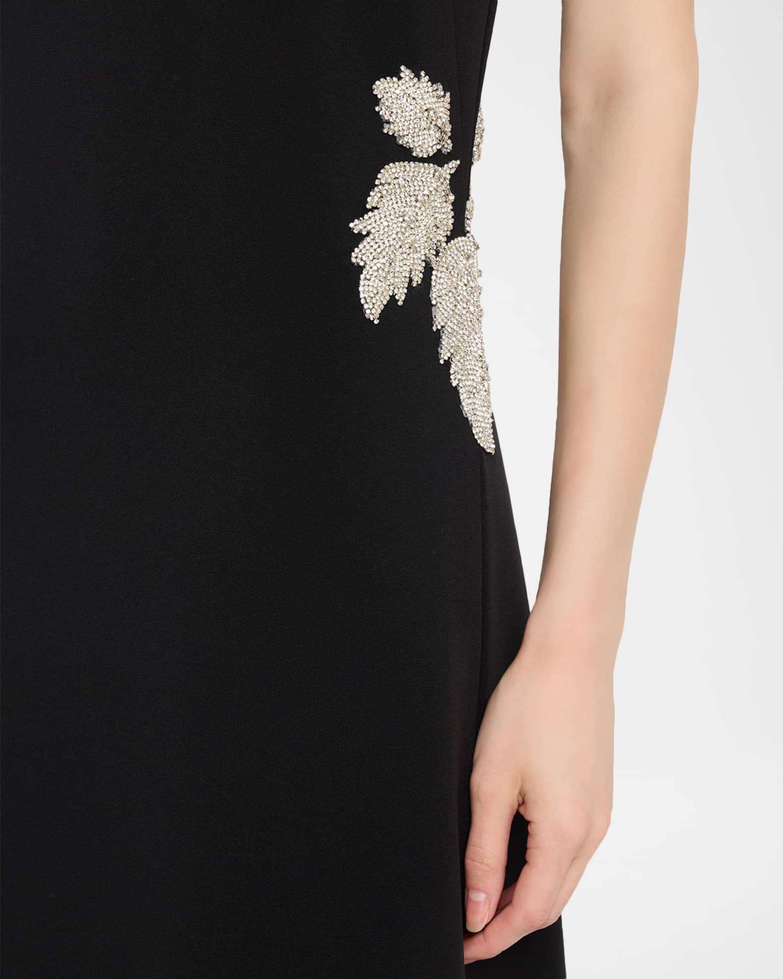 Embellished Heavy Crepe Cady Sleeveless Maxi Dress Product Image
