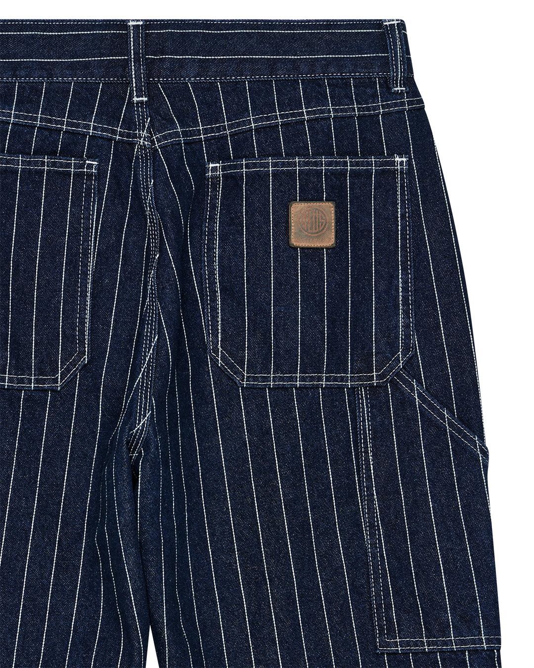 Dallas Stripe Work Pant - Indigo Product Image