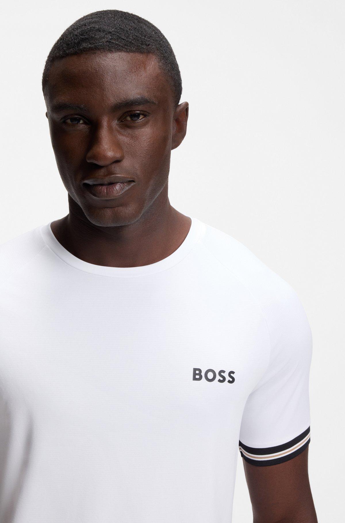 Active slim-fit T-shirt with tennis-ball embossing Product Image