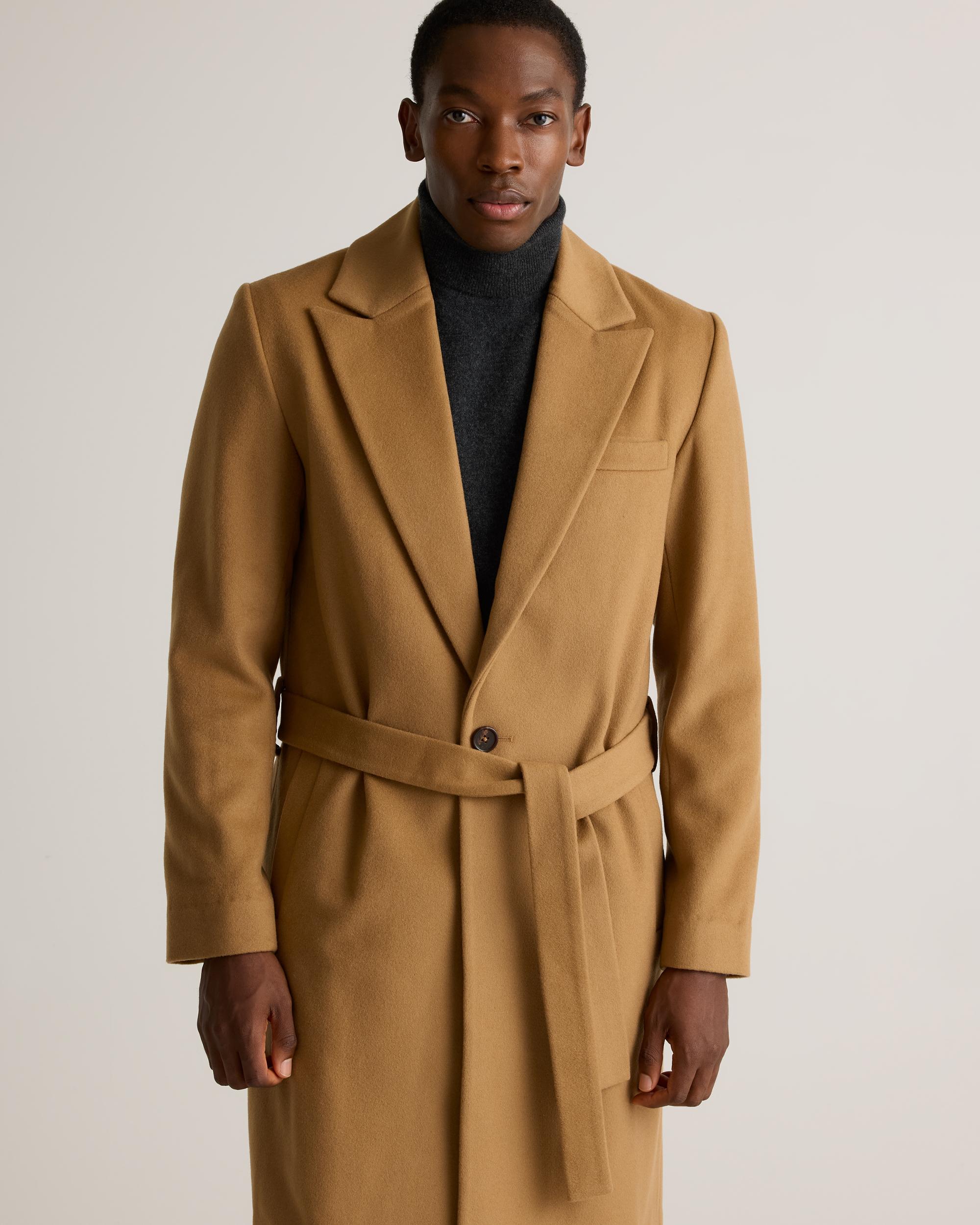 Quince | Men's Italian Wool Belted Overcoat Wool/Nylon Product Image