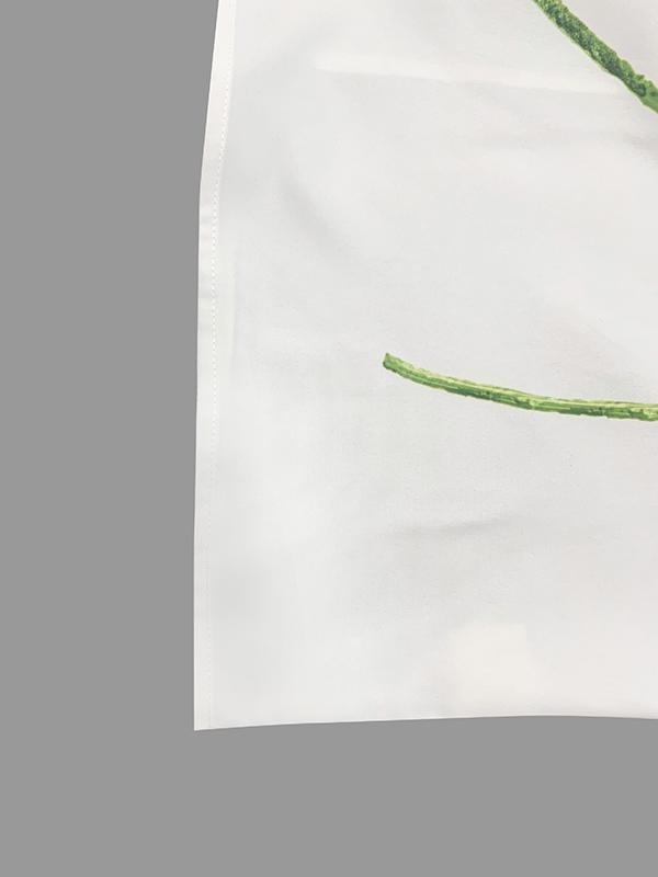 Long Sleeves Loose Elasticity Flower Print Pleated Round-neck Blouses&shirts Tops Product Image