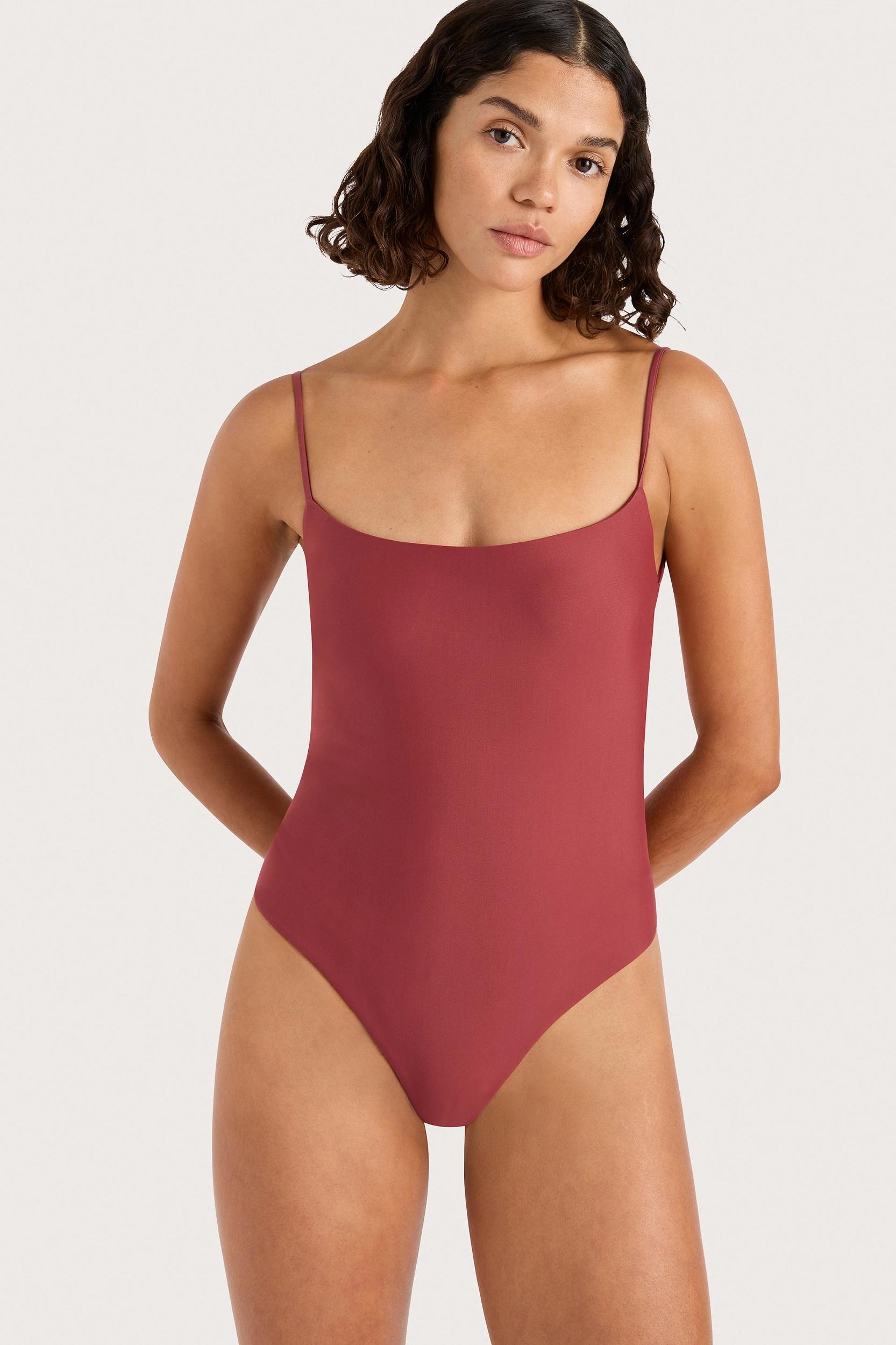 Cabo String One Piece Wine - Final Sale Product Image