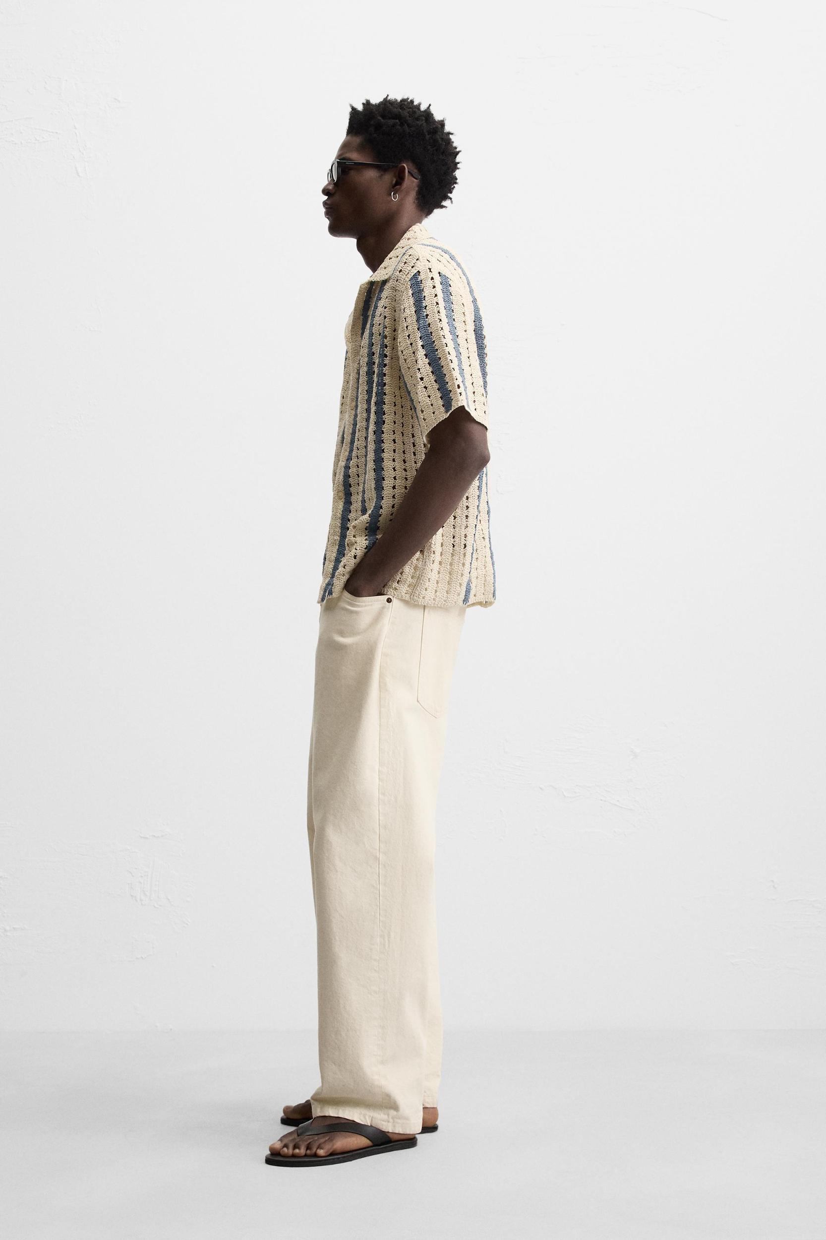 CROCHET TEXTURED SHIRT Product Image