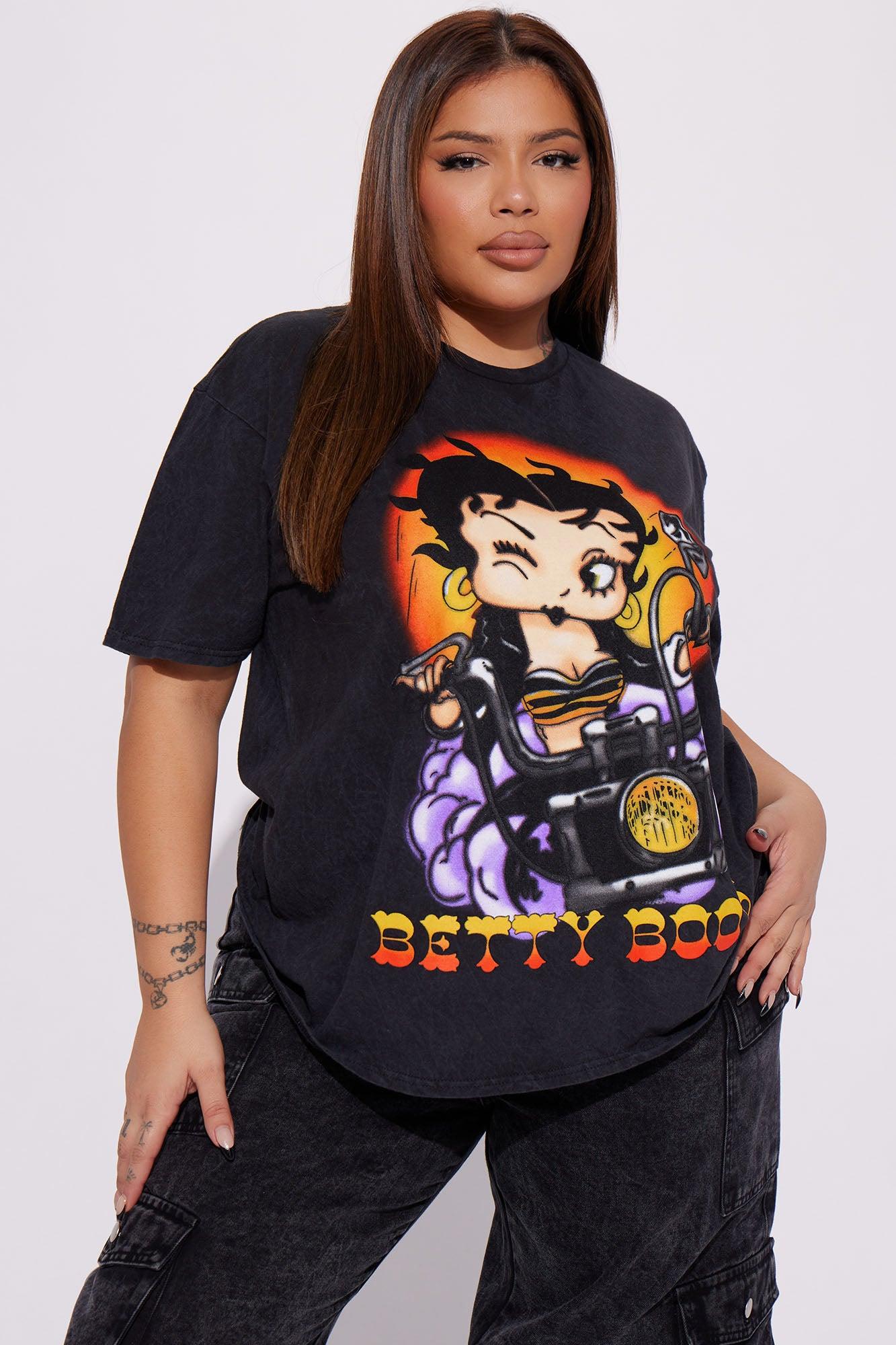 Betty Boop Mineral Wash T-Shirt - Black Wash Product Image