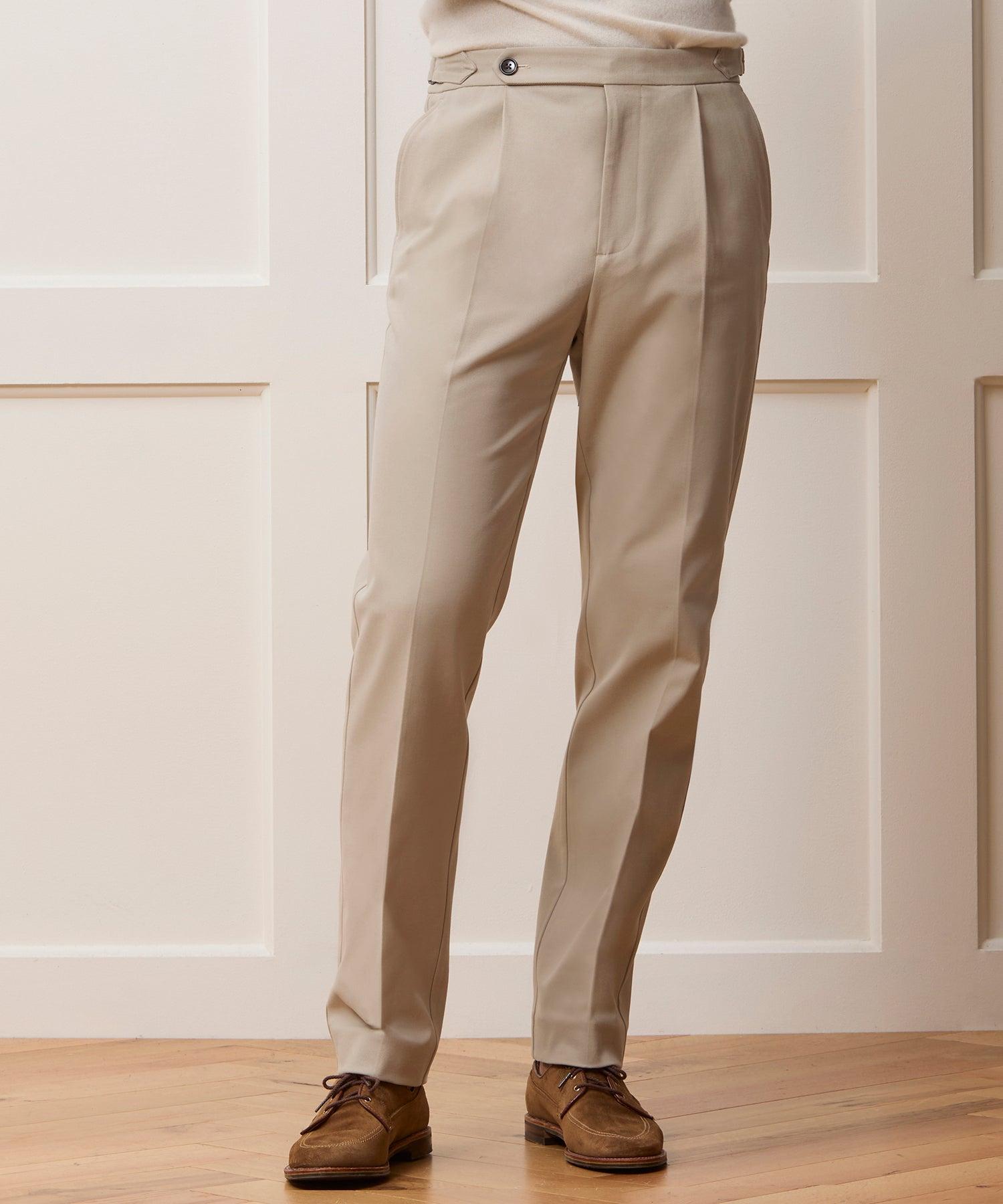 Italian Brushed Cotton Side Tab Trouser Product Image