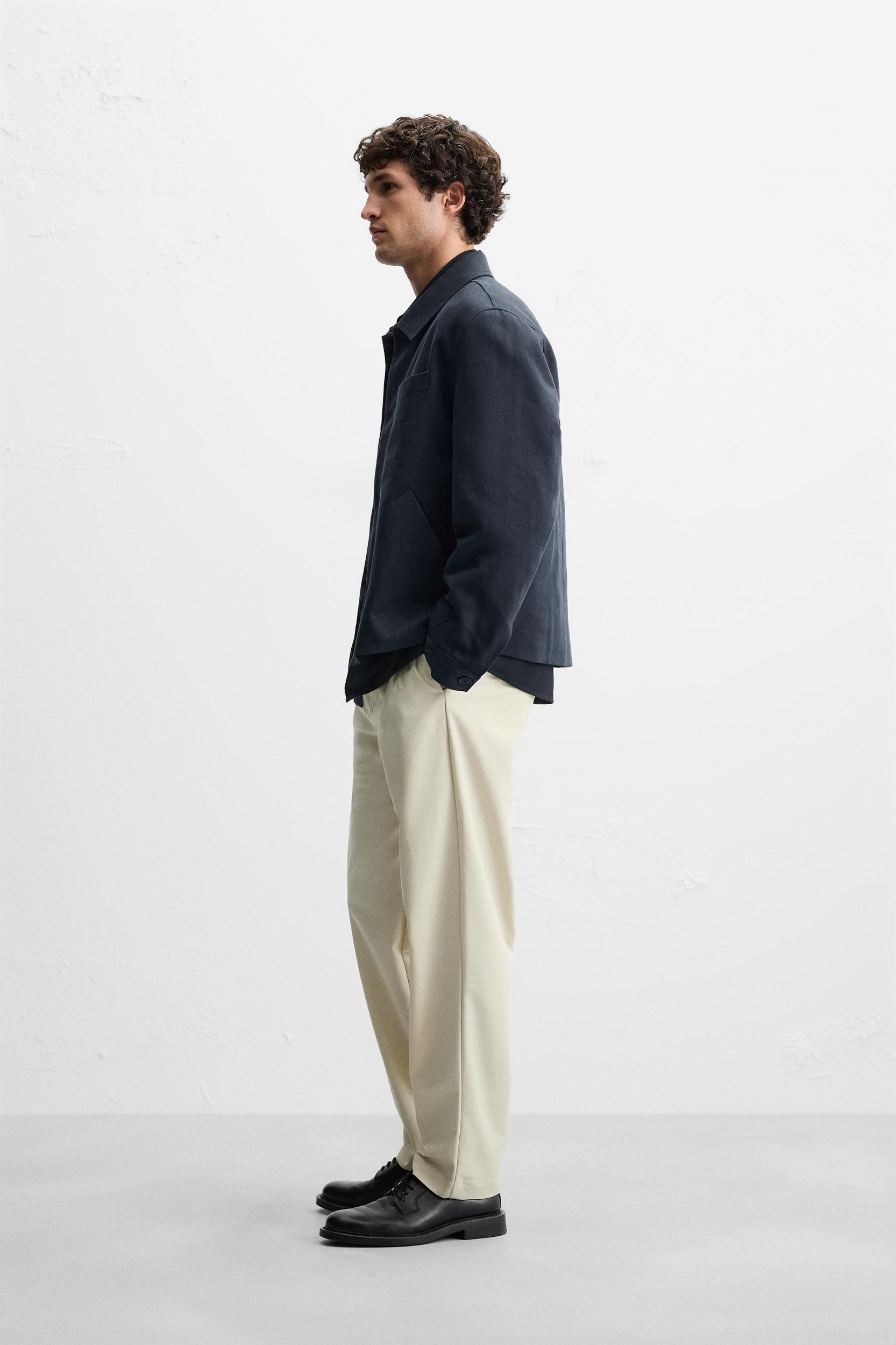 VISCOSE BLEND CHINO PANTS Product Image