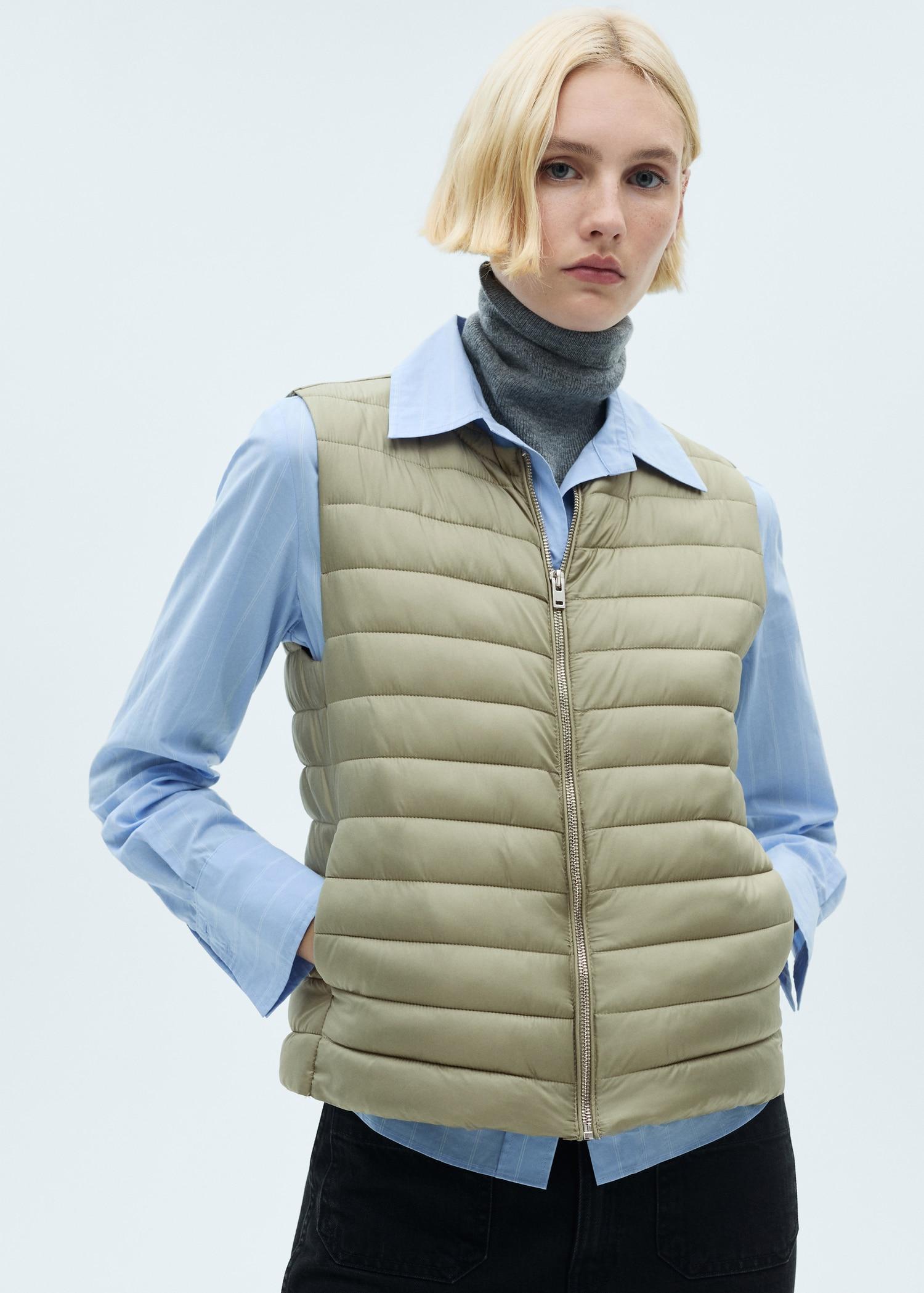 Quilted gilet - Women | MANGO USA Product Image