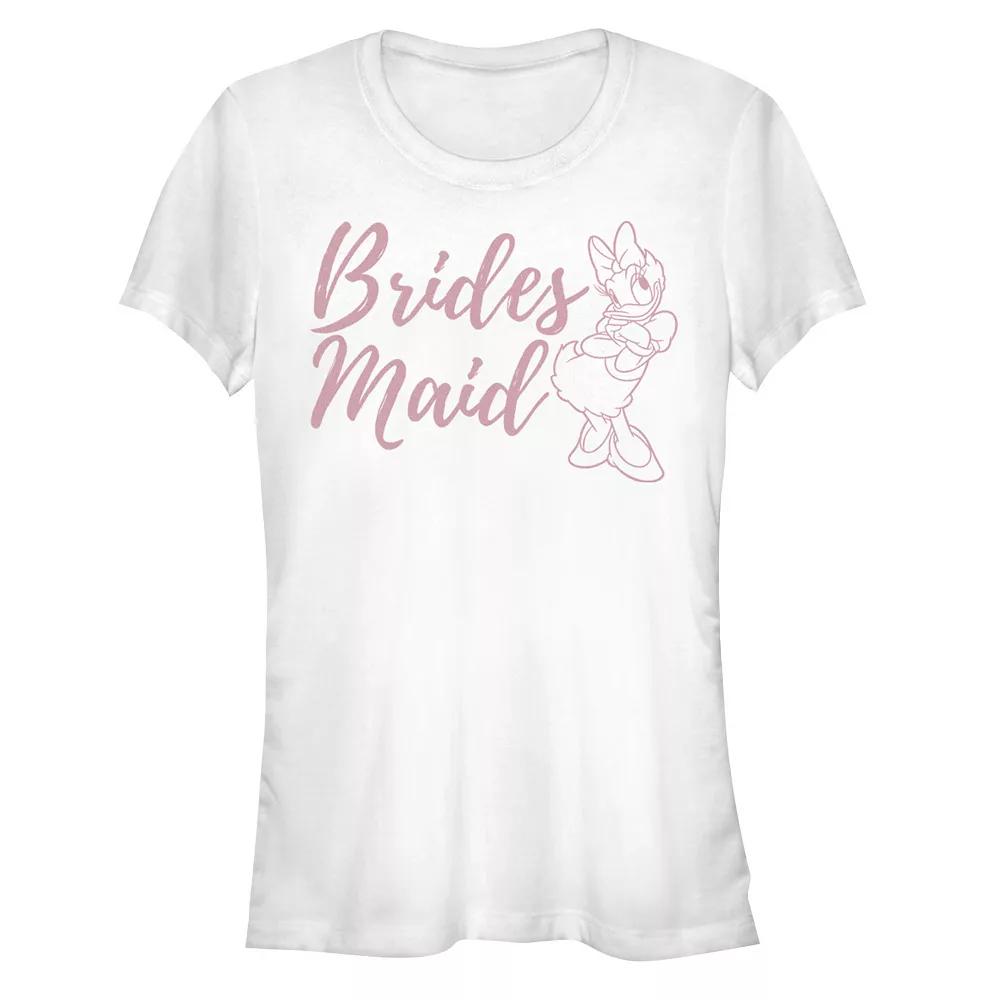 Disney's Daisy Duck Juniors' Bridesmaid Daisy Fitted Graphic Tee, Women's,  Product Image