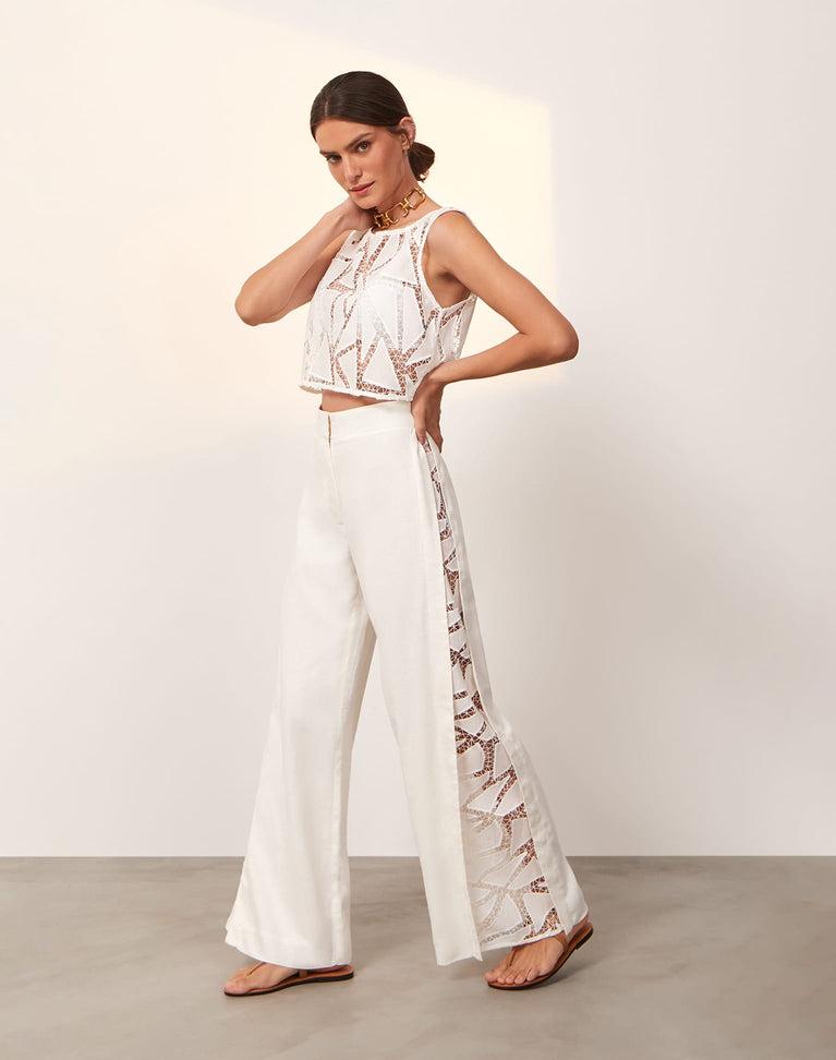 Bree Pants - Off White Product Image